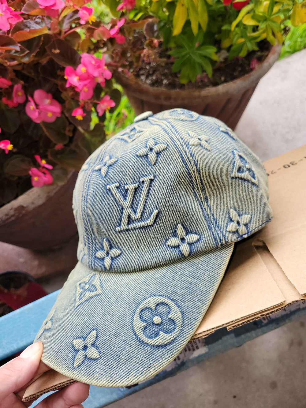 Louis Vuitton Monogram Denim Baseball Cap - - Picture 5 of 8
